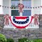 2pcs Large 4th of July Bow, Red Blue Striped Tree Topper Bows for Patriotic Wreaths, 4th of July Decorations American Flag Memorial Day Bow for Tree Topper, Window, Staircase, Front Door, Outside